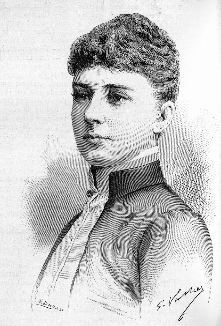 Portrait of Princess Ebba Munck, wife of Prince Oscar II of Sweden in 1888. by Unknown artist