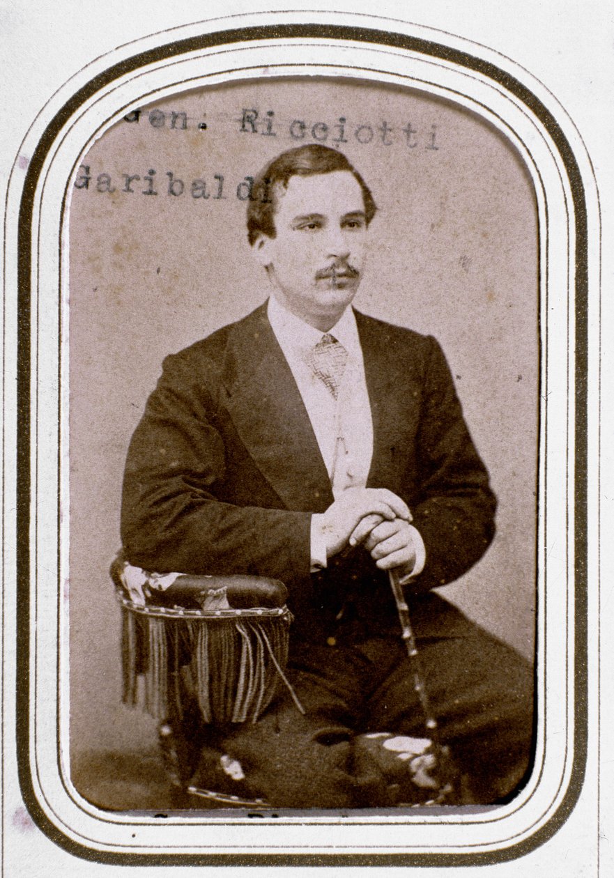 Portrait of Ricciotti Garibaldi, son of Giuseppe Garibaldi and Anita by Unknown artist