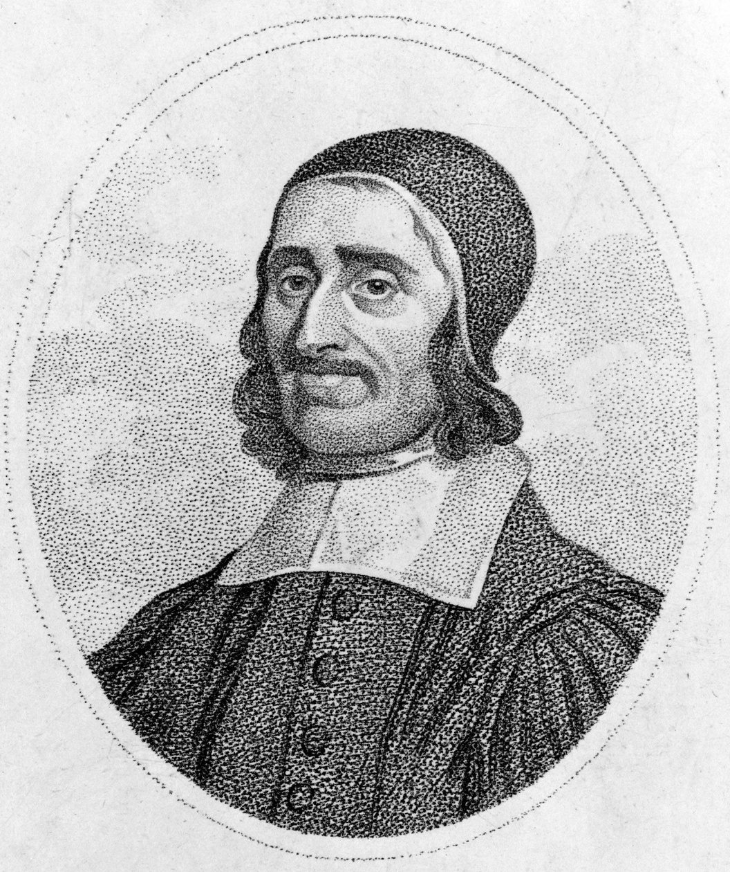 Portrait of Richard Baxter (1615-1691) Puritan of the 17th century. Engraving of the 19th century. Private collection. Paris by Unknown artist
