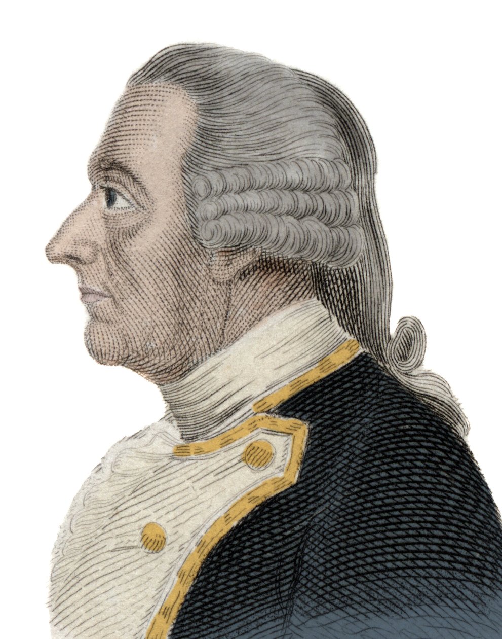 Portrait of Sir Charles Hardy (1714-1780), an English naval officer and governor of Newfoundland (engraving) by Unknown artist