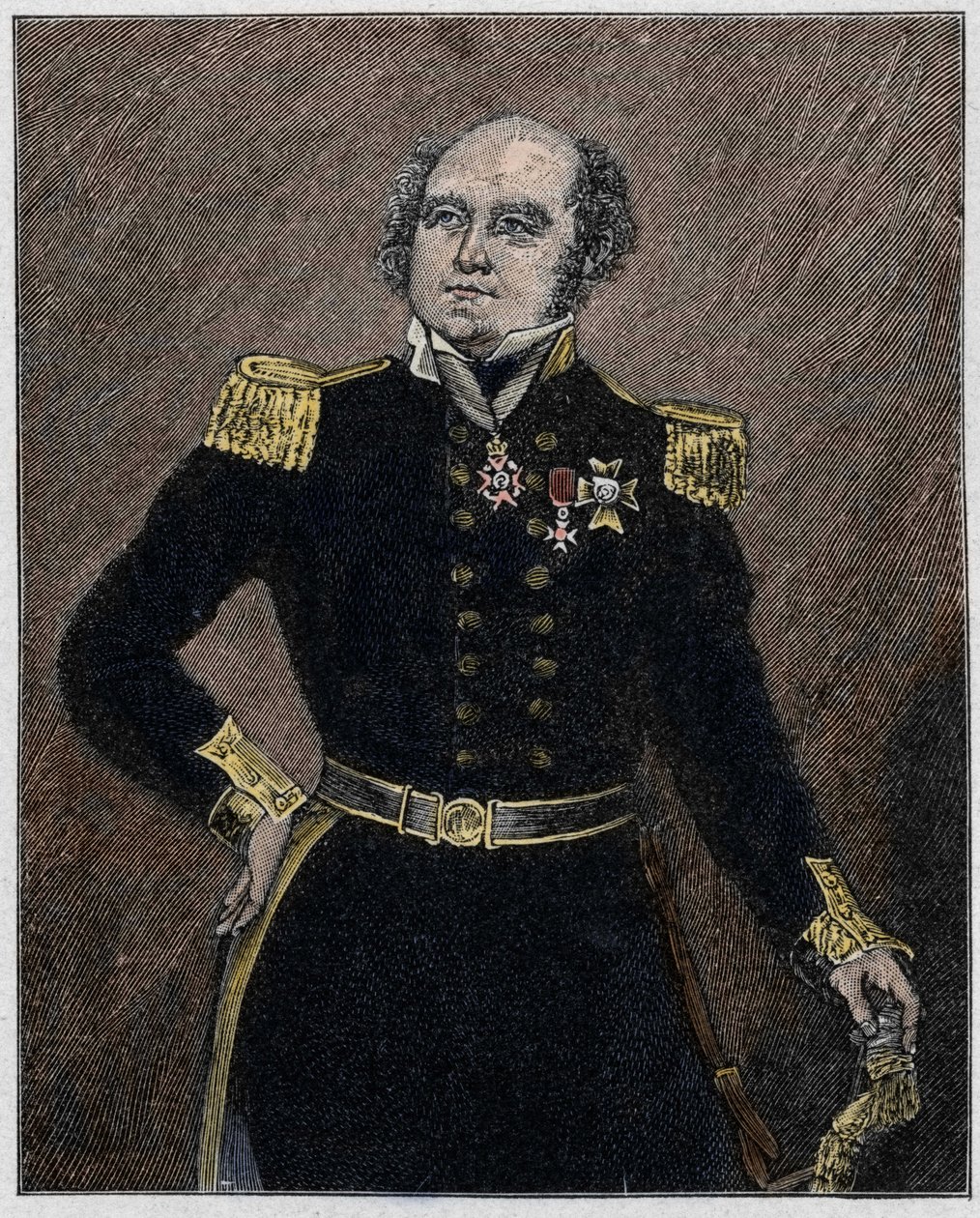 Portrait of Sir John Franklin (1786-1847) naval officer and British explorer by Unknown artist