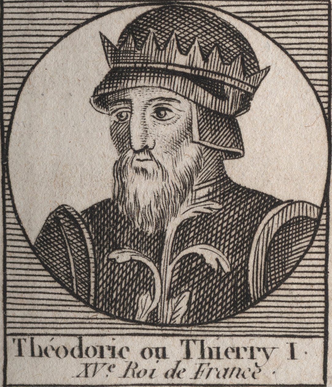 Portrait of Thierry III by Unknown artist