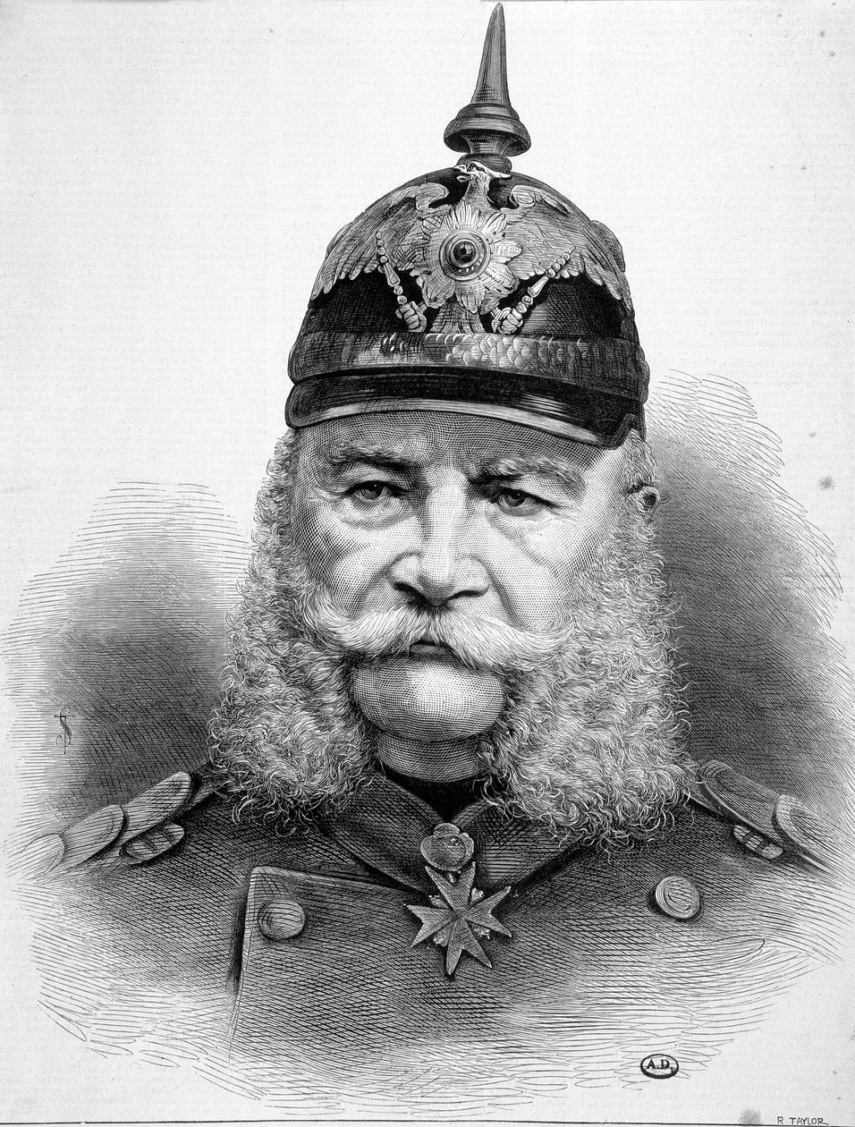 Portrait of William Friederich Ludwig 1st, King of Prussia and Emperor of Germany (1797-1888) by Unknown artist