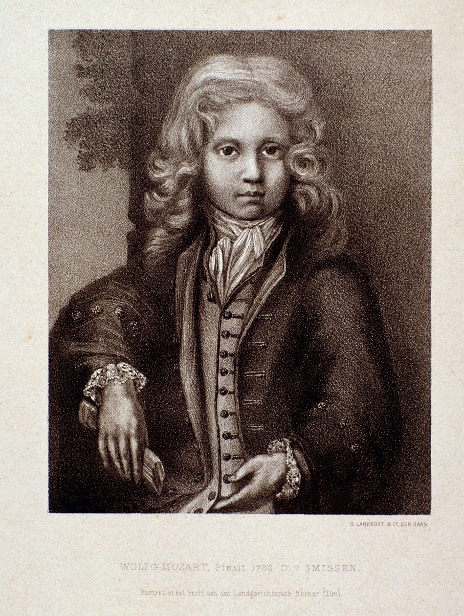 Portrait of Wolfgang Amadeus Mozart as a Child (engraving) by Unknown artist