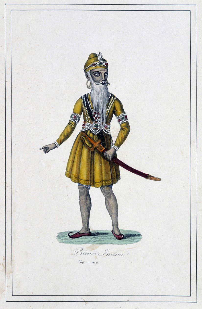 Portrait of an Indian Prince in traditional habit - in 