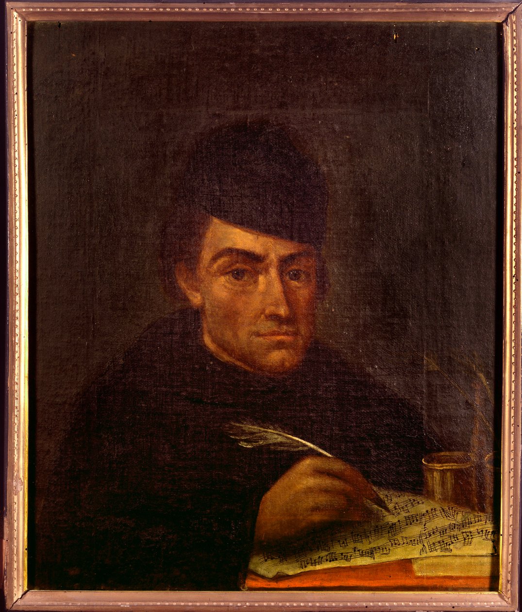 Portrait of father Francesco Antonio Calegari, Italian baroque music theorist, composer and priest by Unknown artist