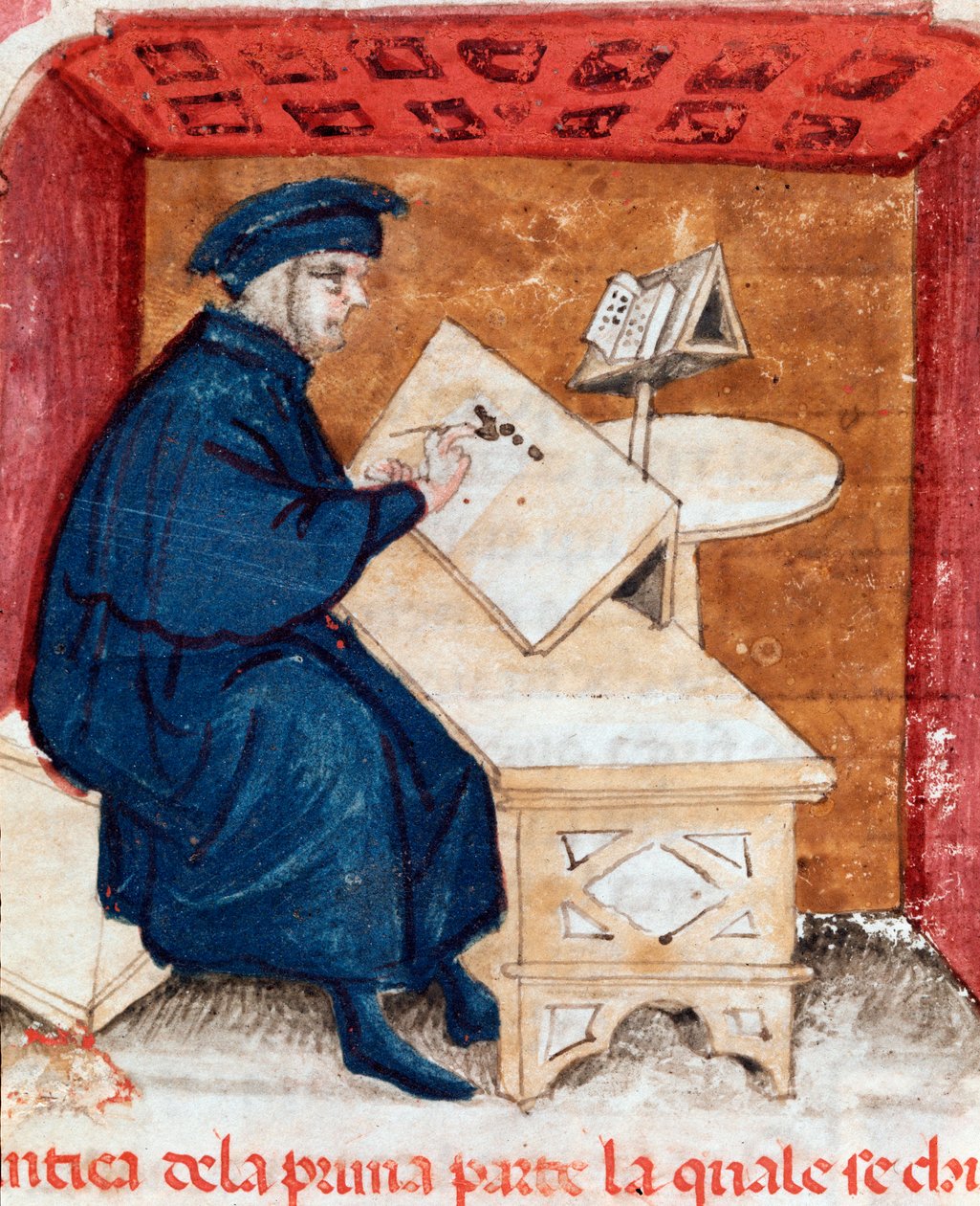 Portrait of Italian Poet Dante Alighieri Writing His Divina Commedia by Unknown artist
