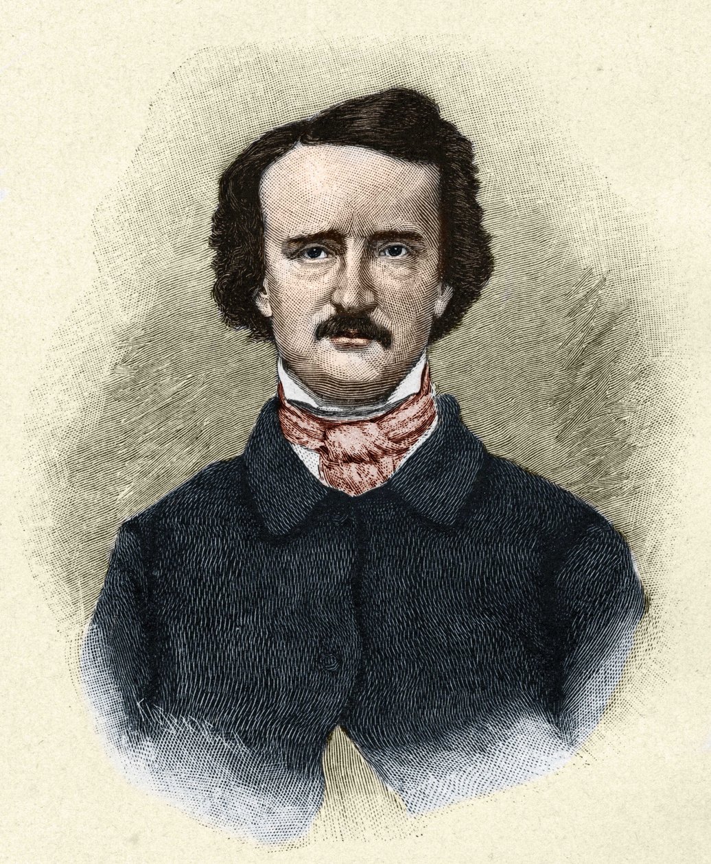 Portrait of the American writer Edgar Allan Poe (1809-1849) by Unknown artist