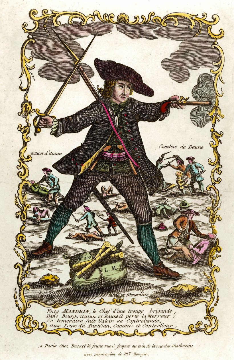 Portrait of the French brigand Louis Mandrin by Unknown artist