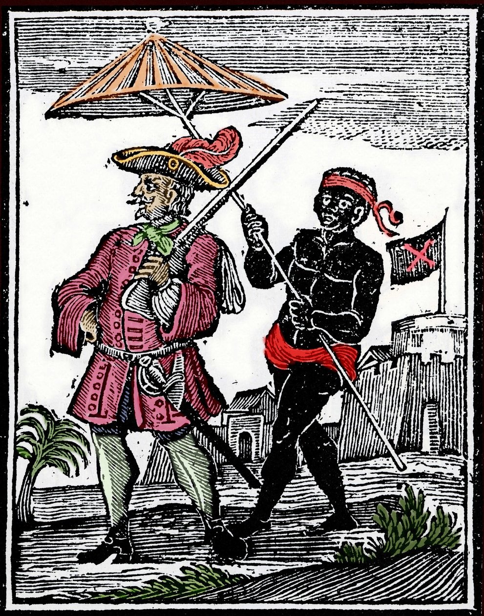 Portrait of the pirate Henry Every (engraving) by Unknown artist