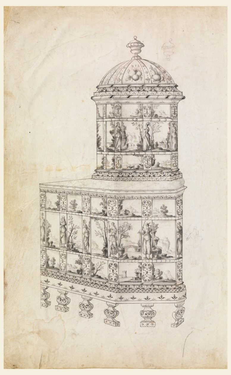 Pottery Tile Stove by Unknown artist