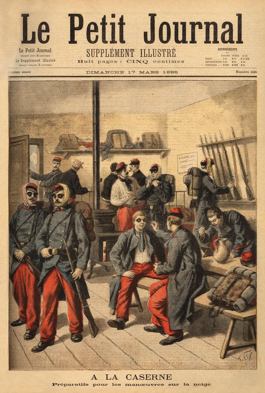 Preparing for Maneuvers on the Snow, Soldiers Surrounded by Black Soot by Unknown artist