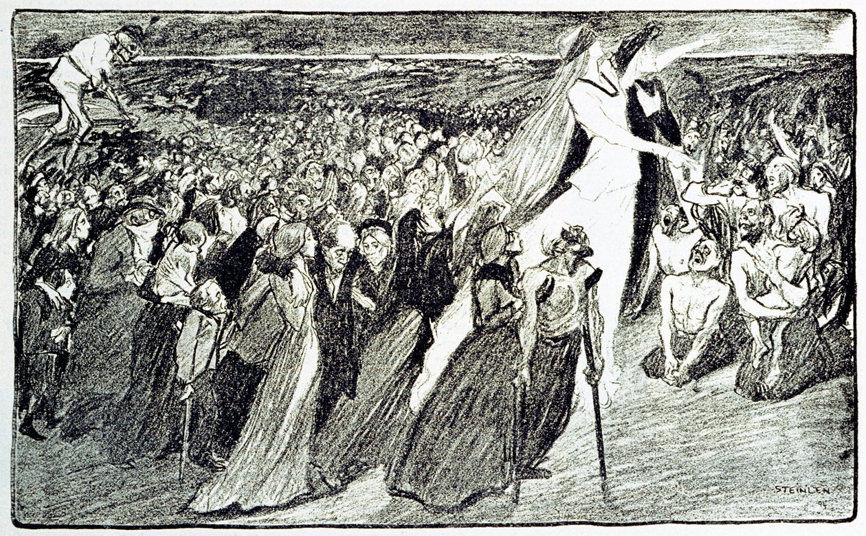 Procession During the Pilgrimage in Lourdes (Illustration for 