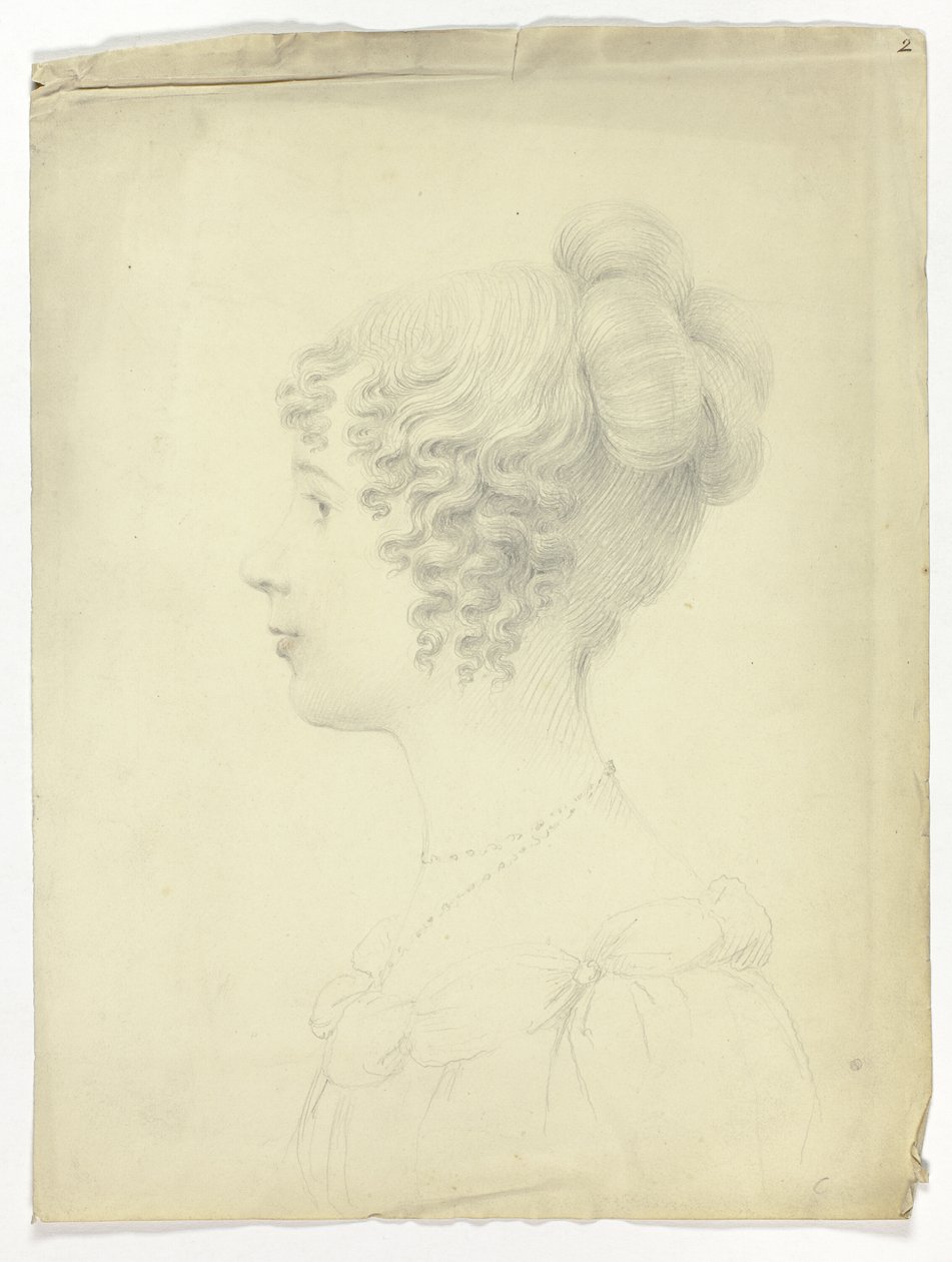 Profile of Woman Facing Left by Unknown artist