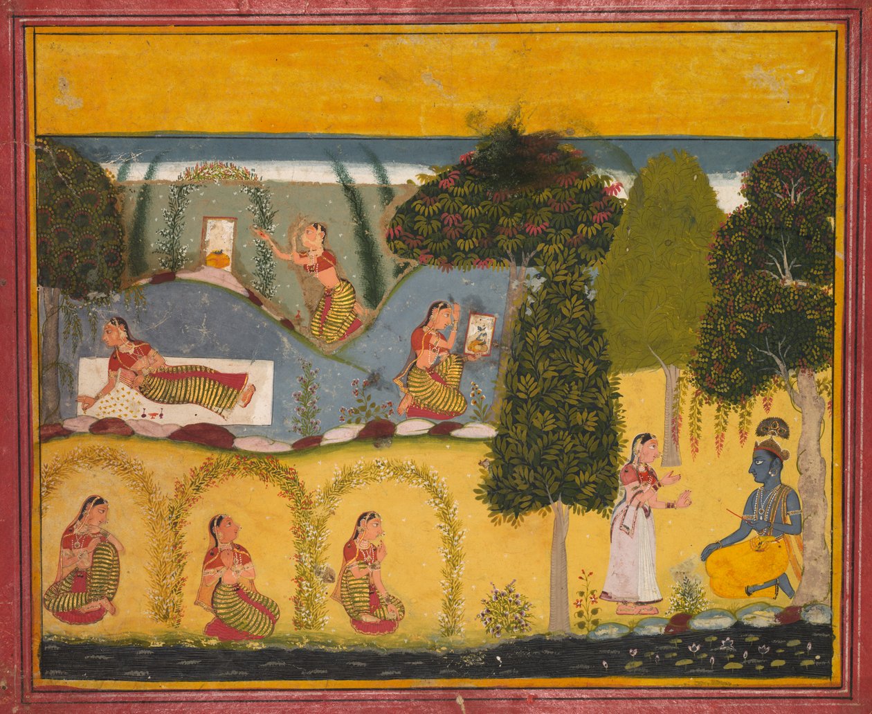 Radha Awaiting Reconciliation with Krishna, from a Gita Govinda of Jayadeva by Unknown artist