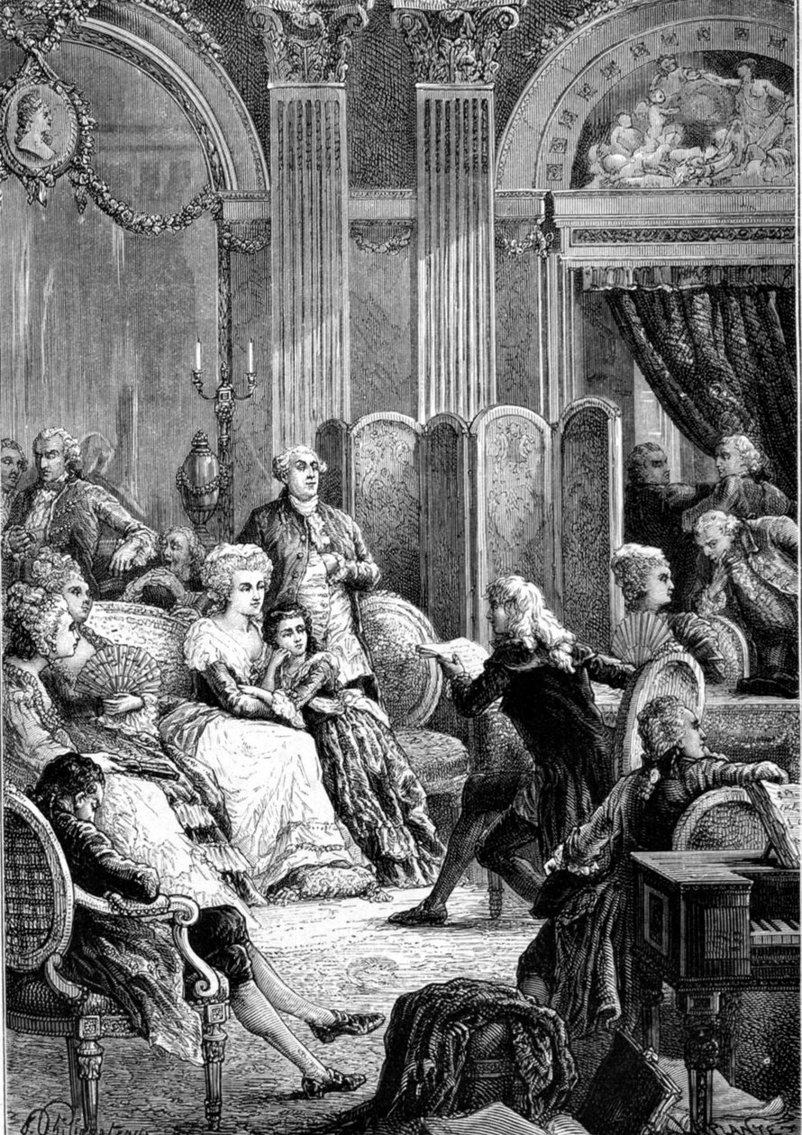Reading of Paul and Virginie in the Salons of Madame Necker - in Histoire de France by Guizot by Unknown artist