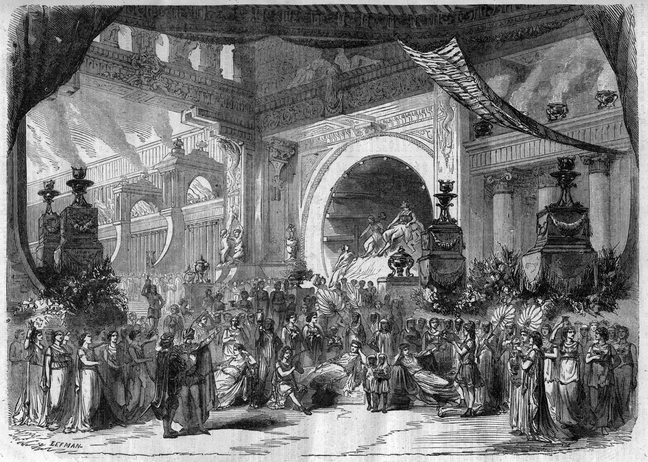 Representation of an opera: act III, second painting of Faust by Charles Gounod (1818-1893) - Engraving In Le Journal Illustrée by Unknown artist