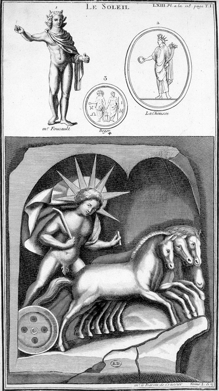Representation of the Sun and Apollo. Images drawn from ancient ...
