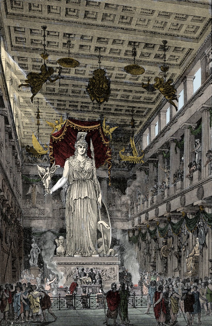 Representation of the interior of the Parthenon by Unknown artist