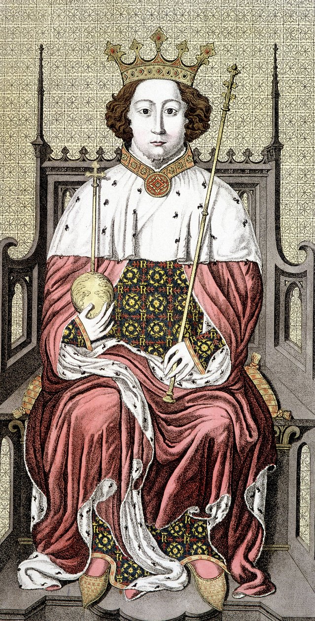 Richard II. (1367-1400). King of England. 18th century engraving by Unknown artist