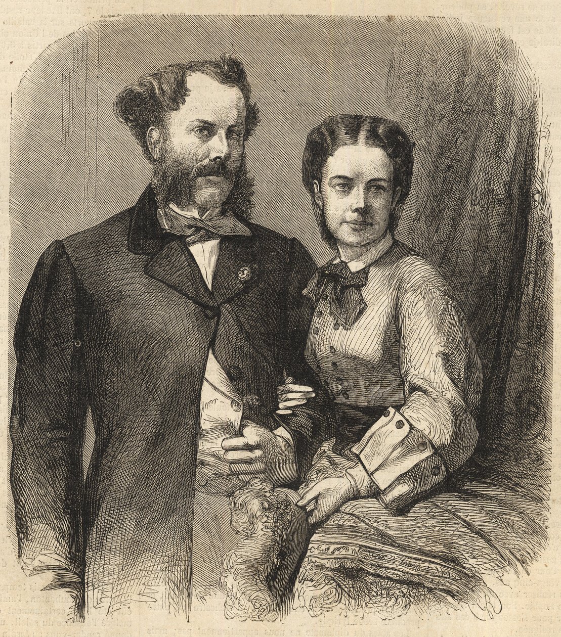 Richard Klemens von Metternich (1829-1895) and Pauline Metternich (Pauline Clementine Marie Walburge, Countess Sandor von Szlavnicza - Princess of Metternich-Winneburg zu Beilstein) (1836-1921) - The Illustrous Universe of 1864 by Unknown artist
