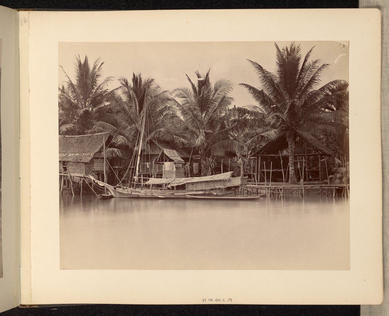River Dwellings and Boats by Unknown artist