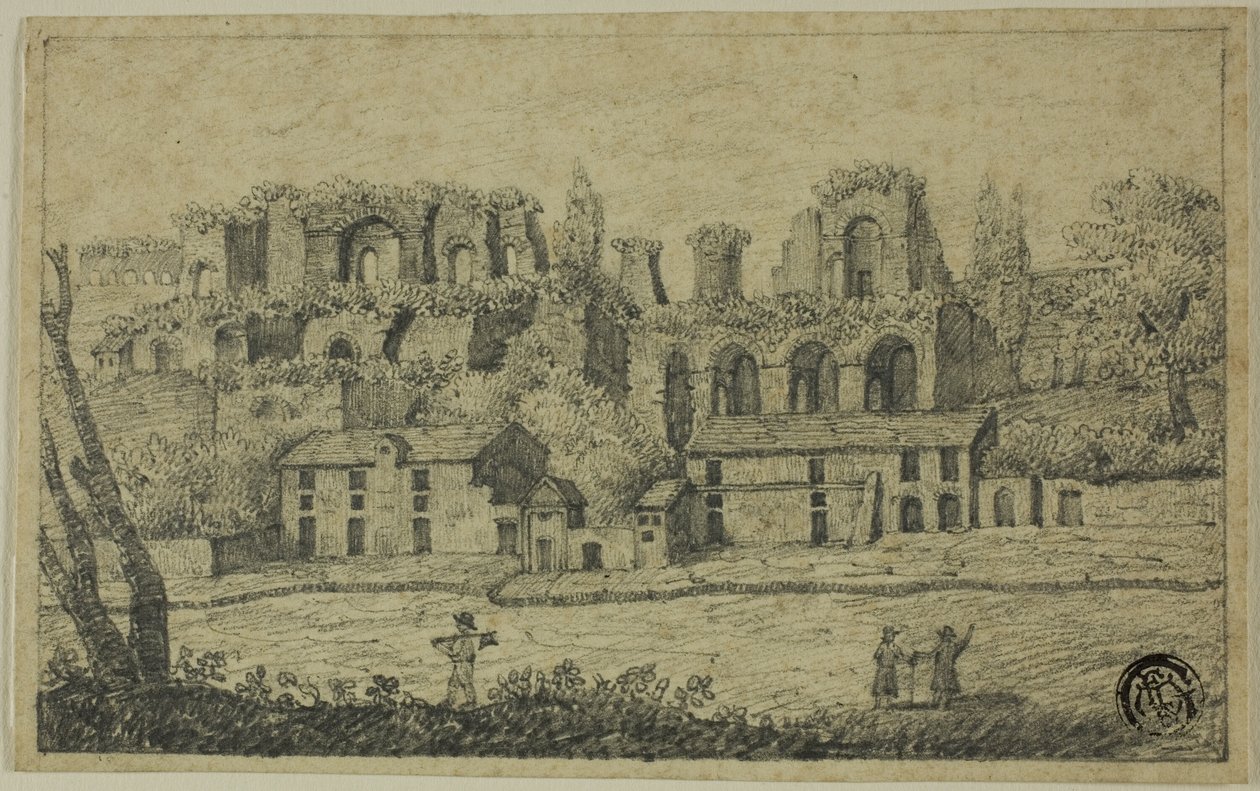 River Landscape with Roman Ruins by Unknown artist