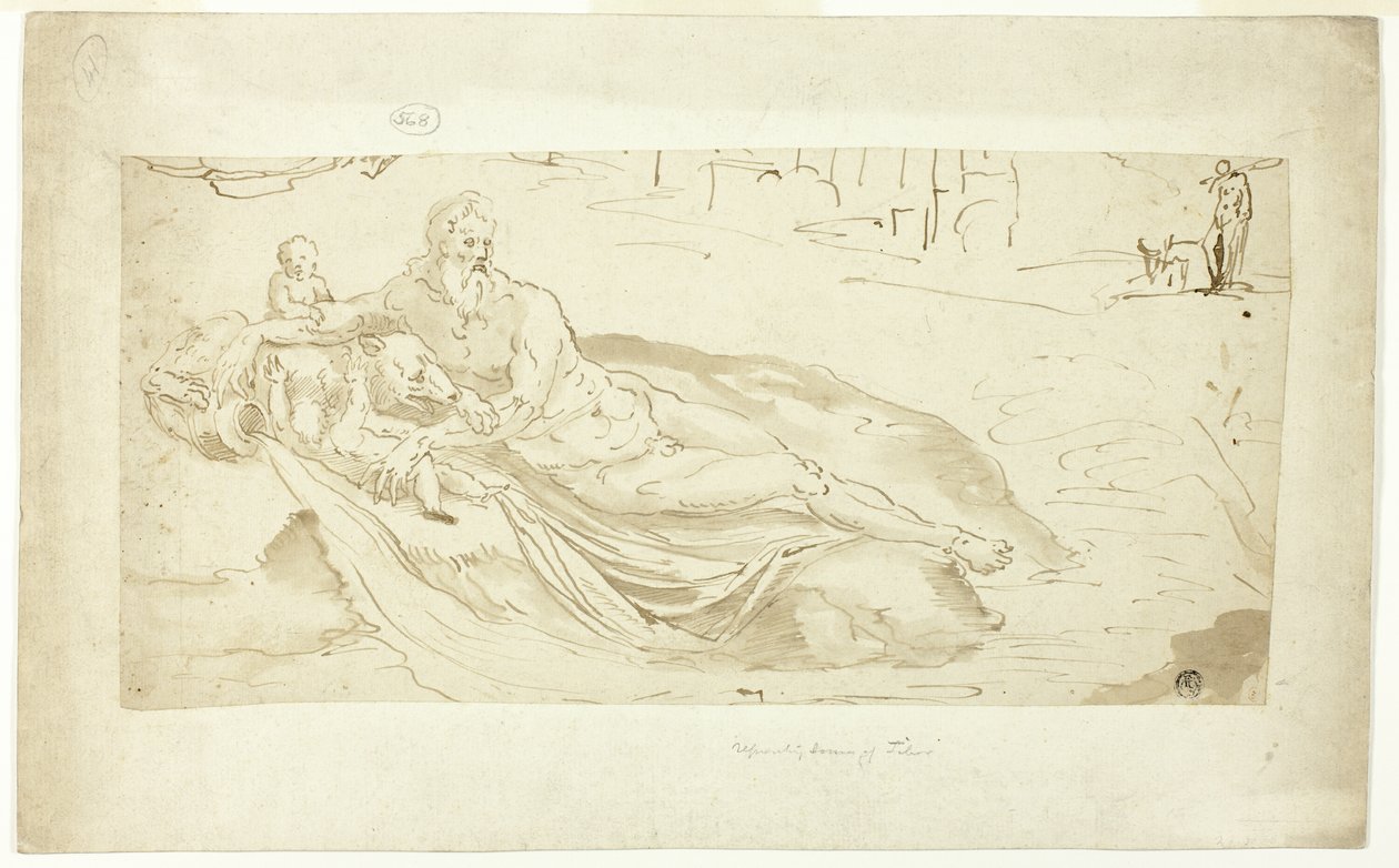 River Tiber, with Romulus and Remus by Unknown artist