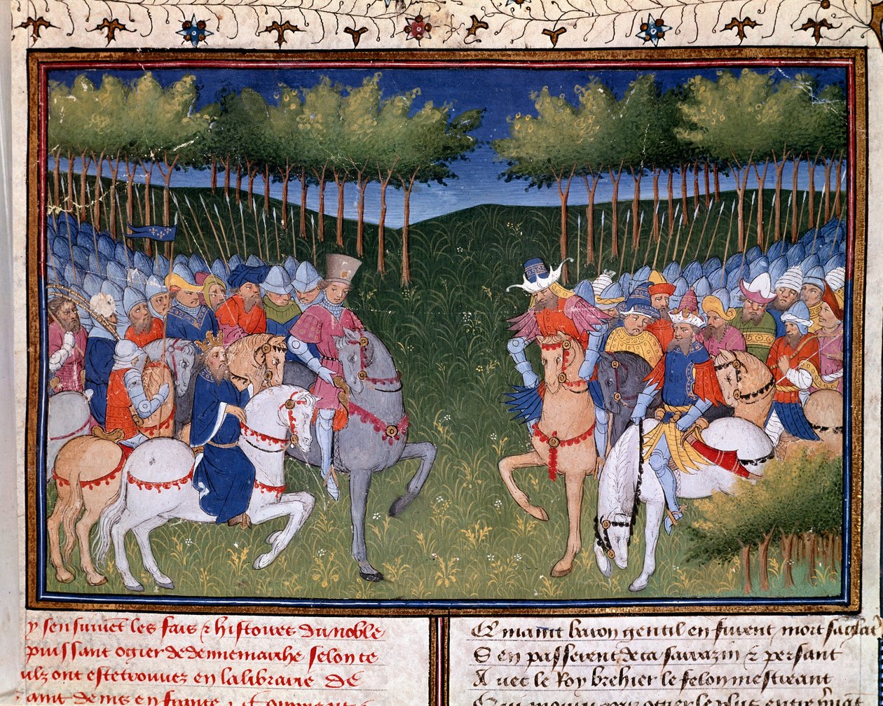 Roman by Ogier the Danish: the fight between two horsemen from 