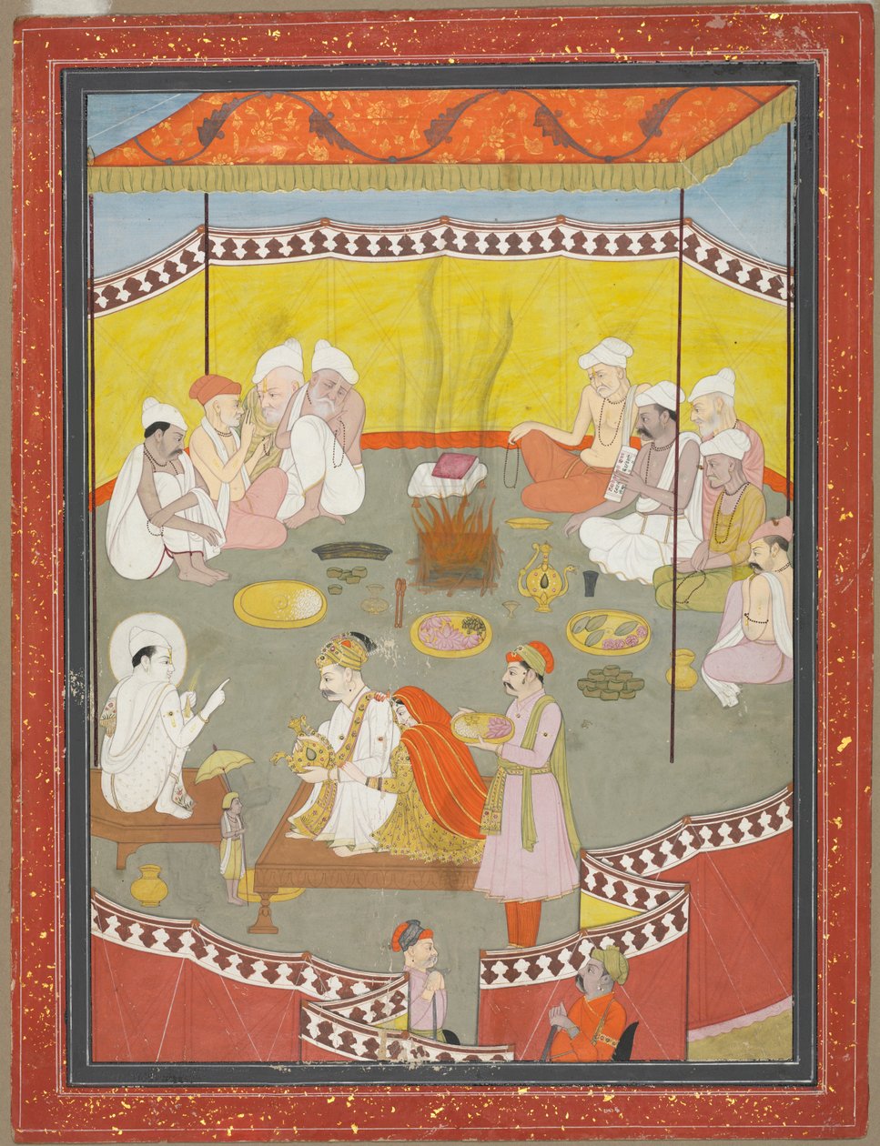 Royal Couple Distributing Meals by Unknown artist