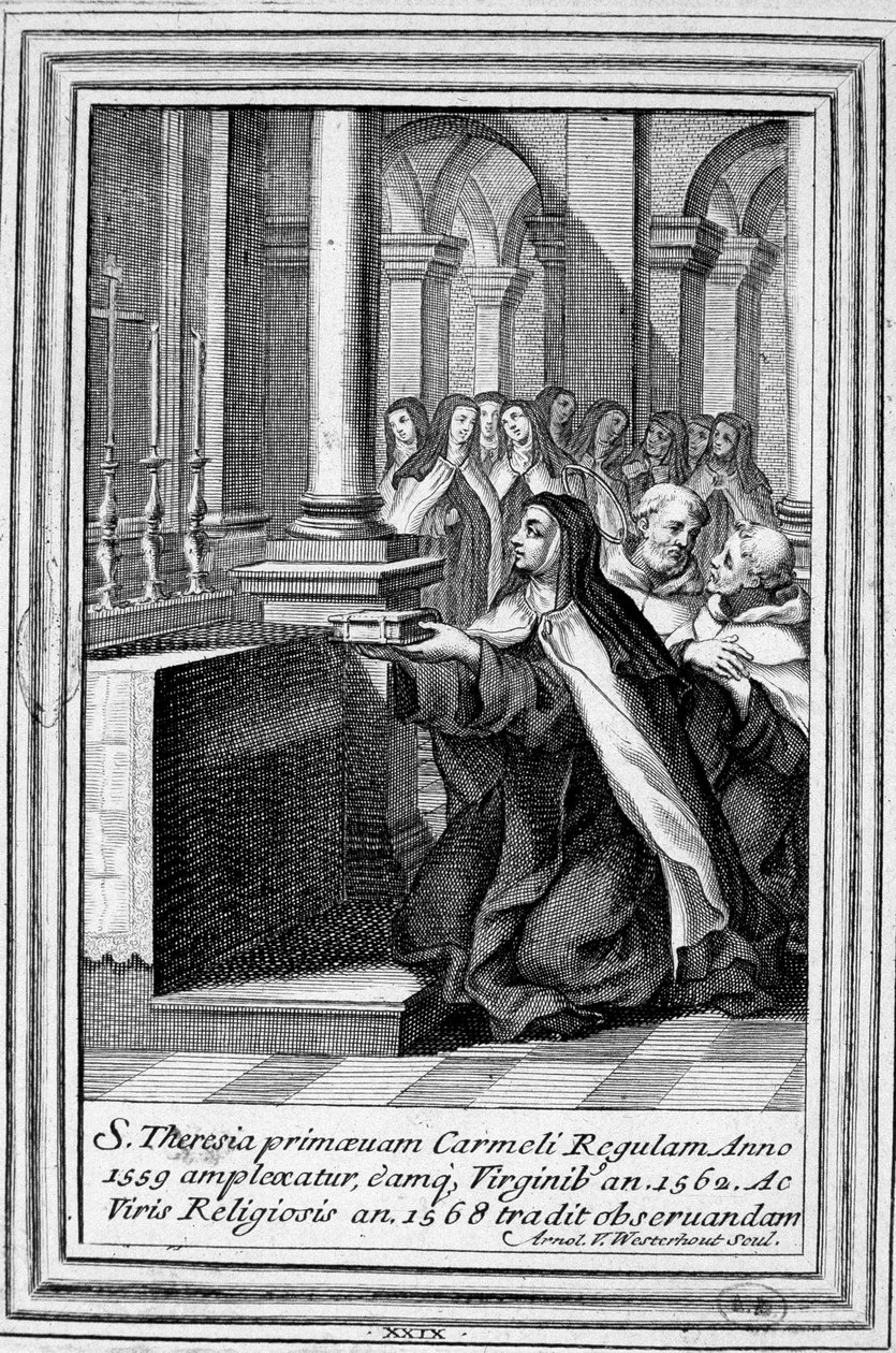 Saint Therese of Jesus or Saint Therese of Avila (1515-1582) praying by Unknown artist