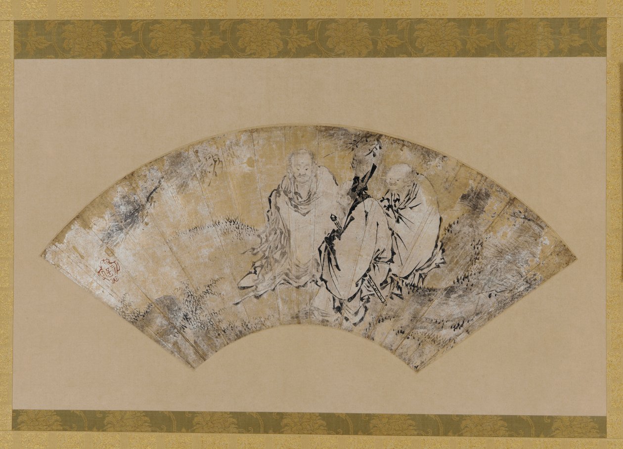 Sakyamuni, Confucius and Lao-tzu under a pine by Unknown artist