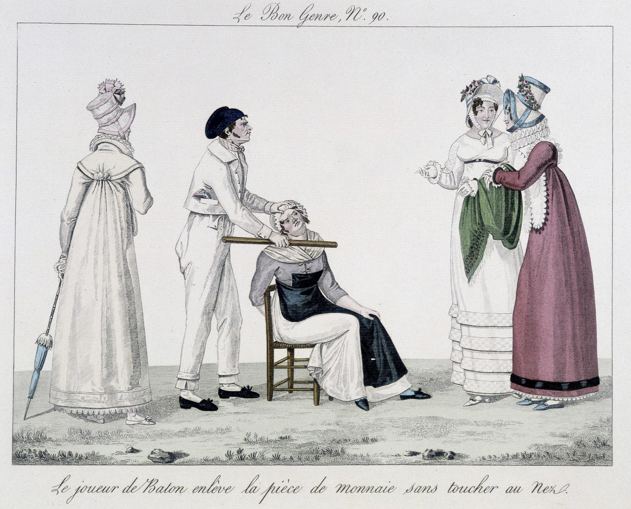 Saltimbanque: the baton player - in Le Bon genre, early 19th century by Unknown artist