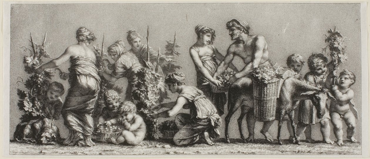 Scene of Grape Harvest by Unknown artist