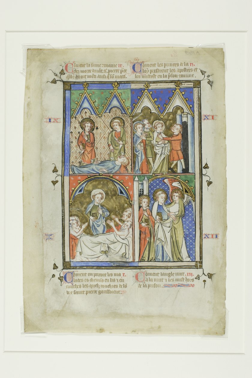 Scenes from the Miracles of St. Peter, from a Bible Historiale or Pictorial New Testament by Unknown artist