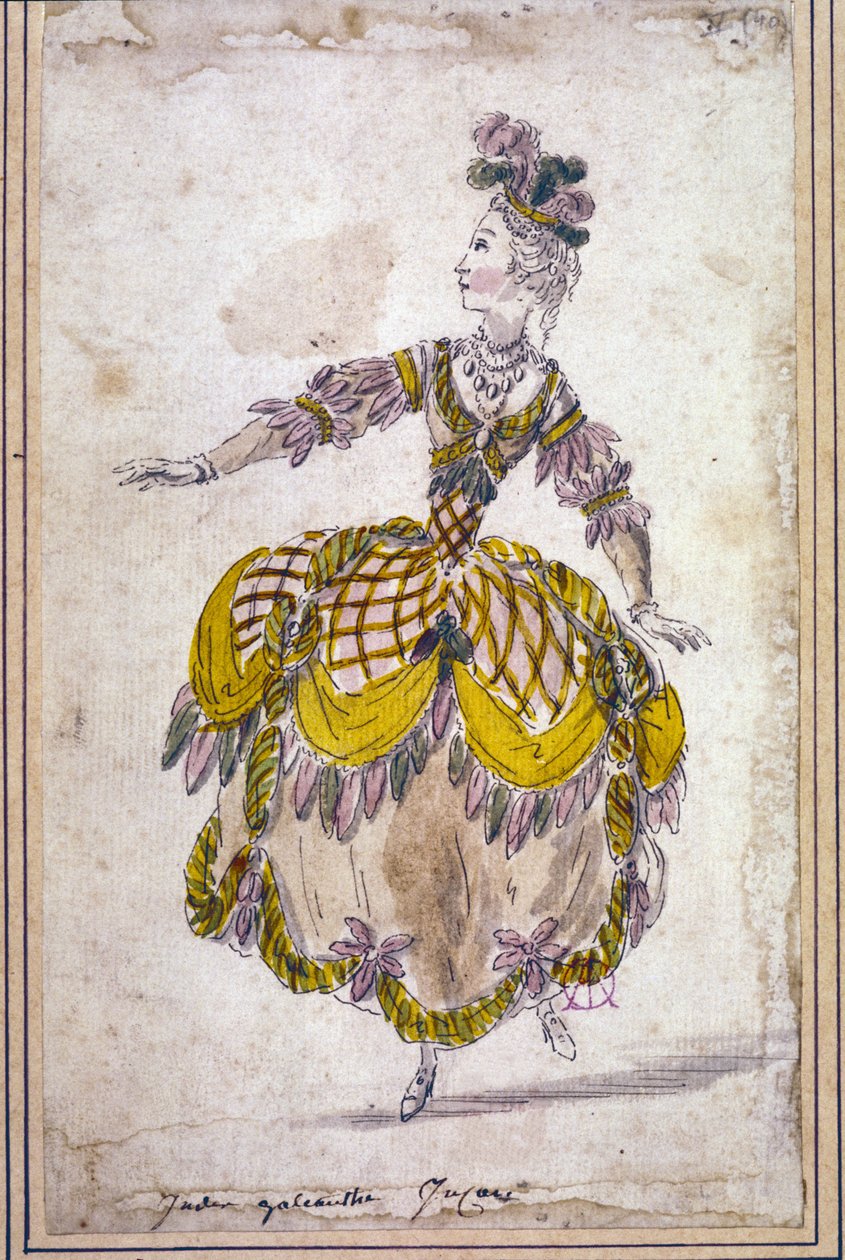 Scenography: costume drawing for the opera ballet 