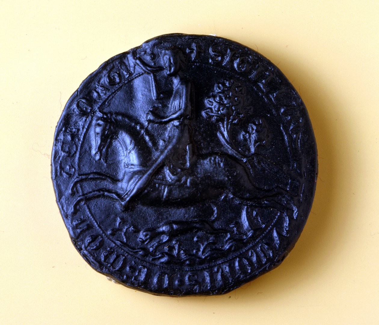 Seal of Simon of Montfort IV (1150 - 1218), he participated in the 5th Crusade in 1202 and the one against the Albigeers in 1209 by Unknown artist