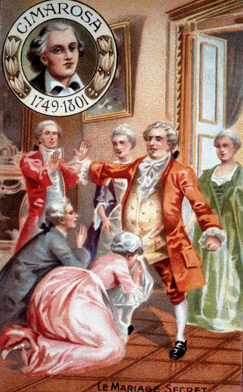 Secret marriage of Domenico Cimarosa (1749 - 1801) by Unknown artist