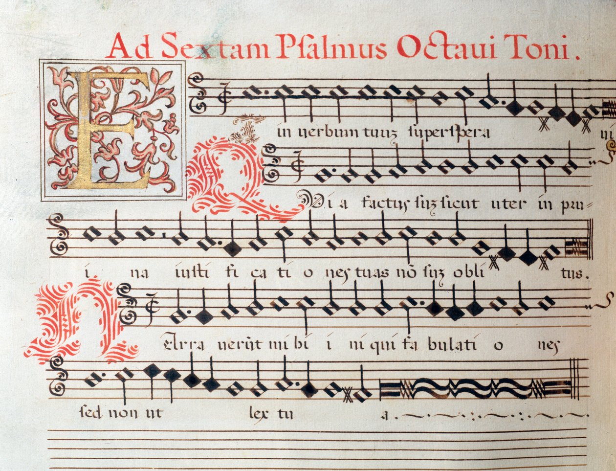 Sheet Music Page of a Sacred Work by Giovanni Giacomo Gastoldi by Unknown artist