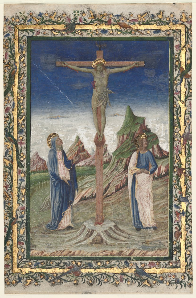 Single Leaf from a Missal: The Crucifixion by Unknown artist