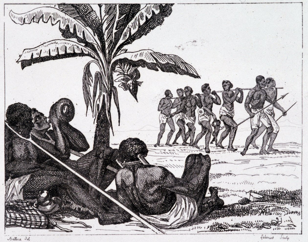 Slaves trading on a trip - in 