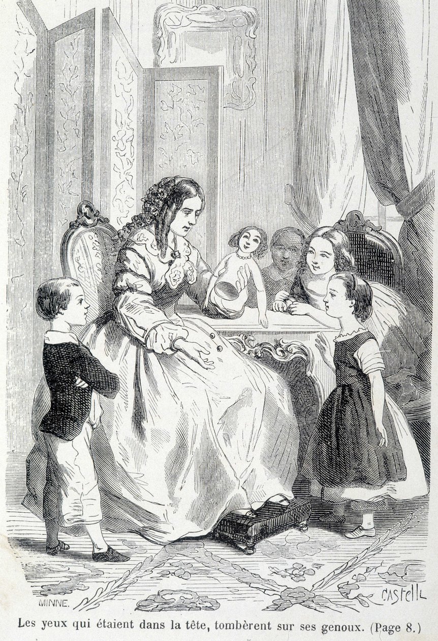 Sophie and the broken doll - in The misfortunes of Sophie by the Countess of Ségur, Hachette by Unknown artist