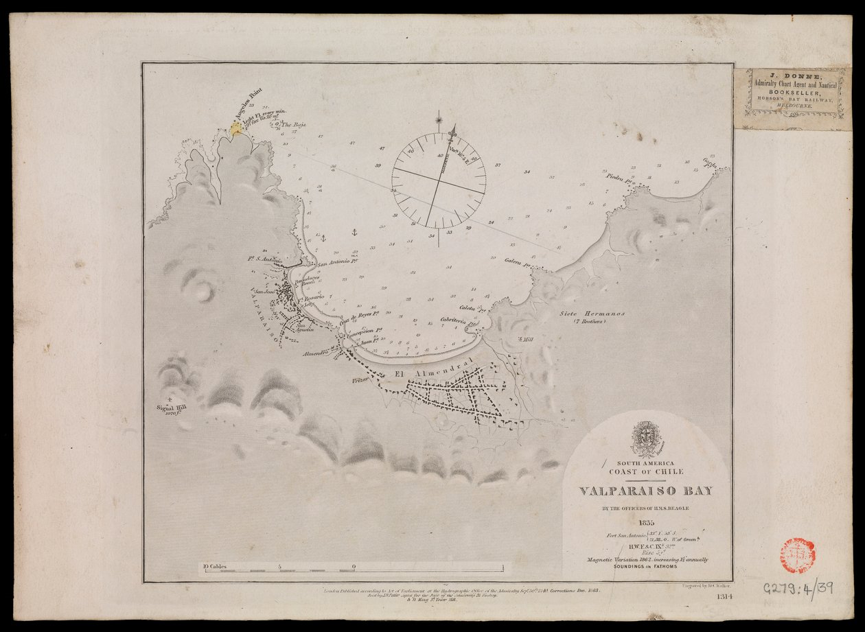 South America, coast of Chile - Valparaiso Bay by the officers of HMS 