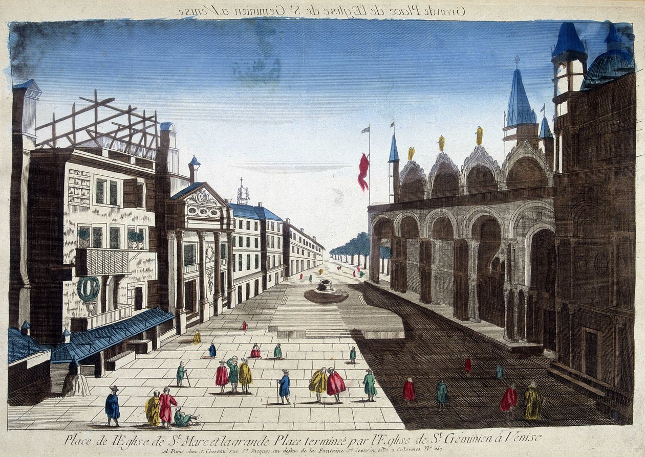 Square of the Church of St. Mark and the Great Square finished by the Church of St. Geminian in Venice by Unknown artist