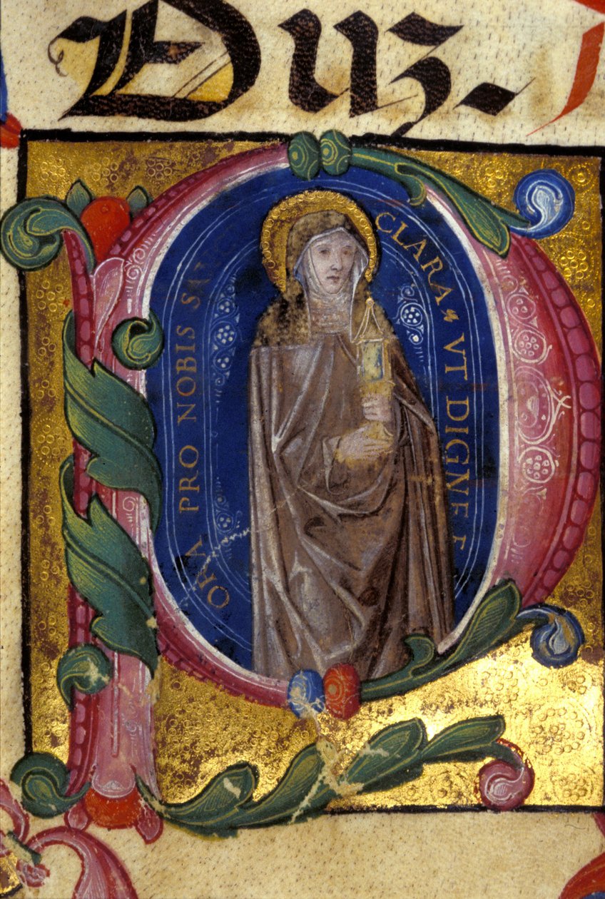 St. Claire. Founder of the Order of the Clares by Unknown artist