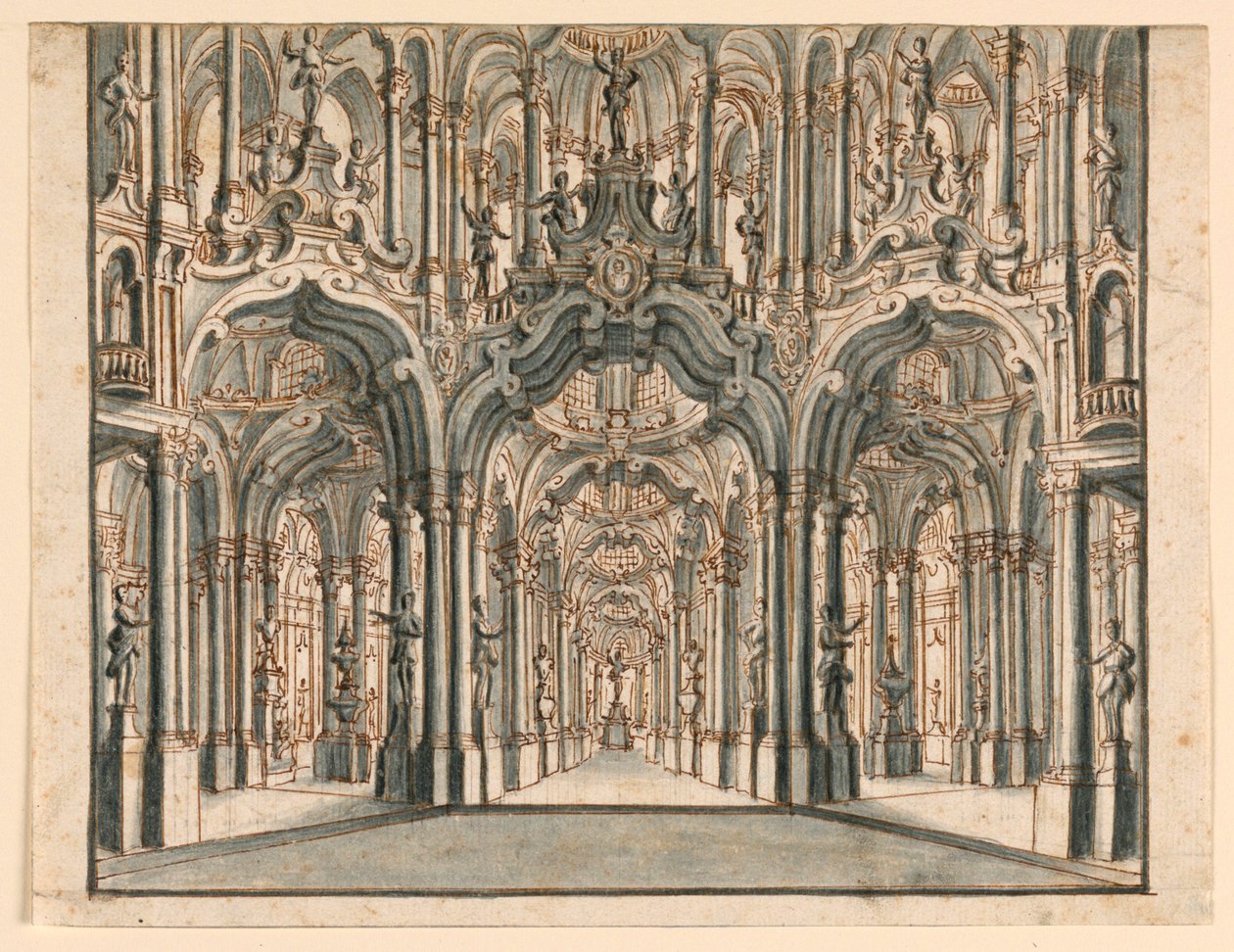 Stage Design, Arcaded Palace Hall by Unknown artist