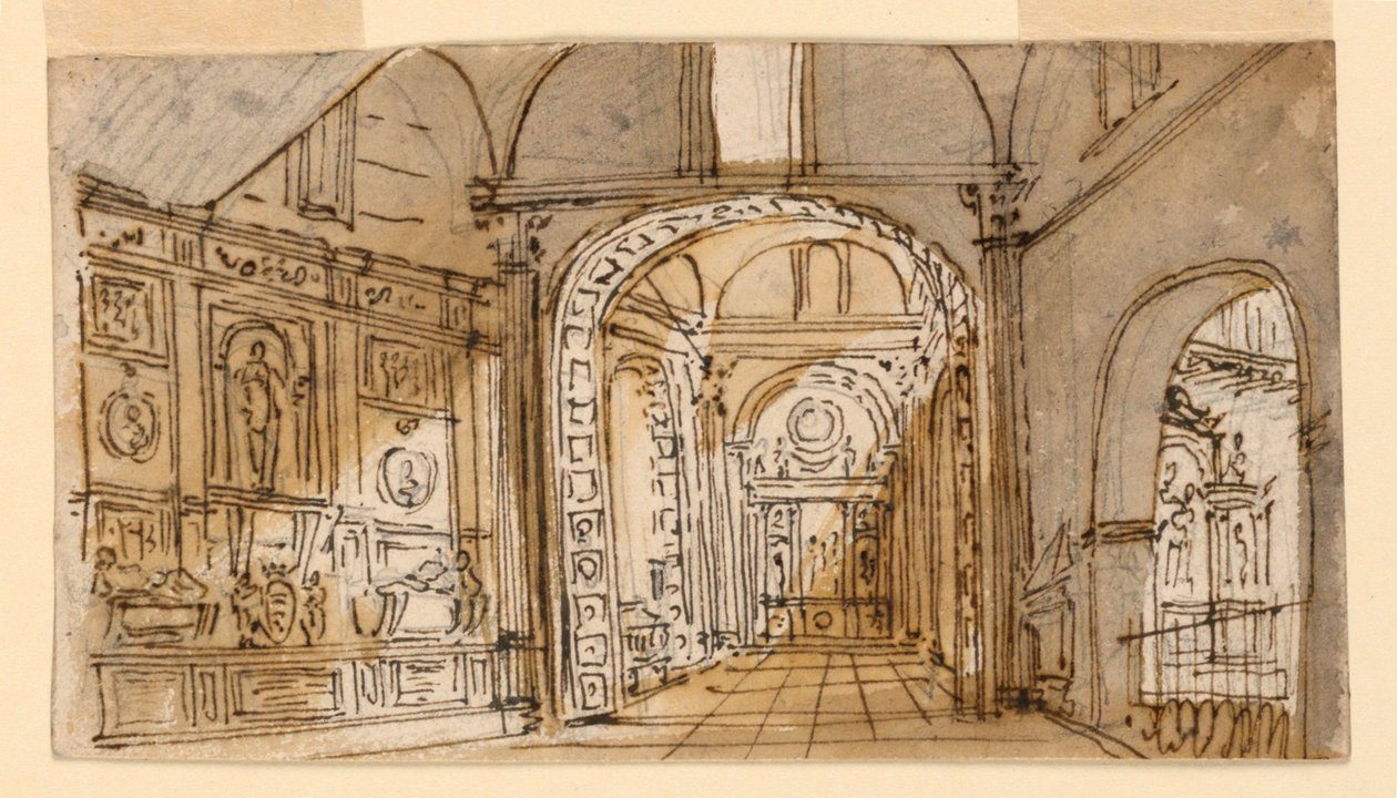 Stage Design, Church Interior by Unknown artist