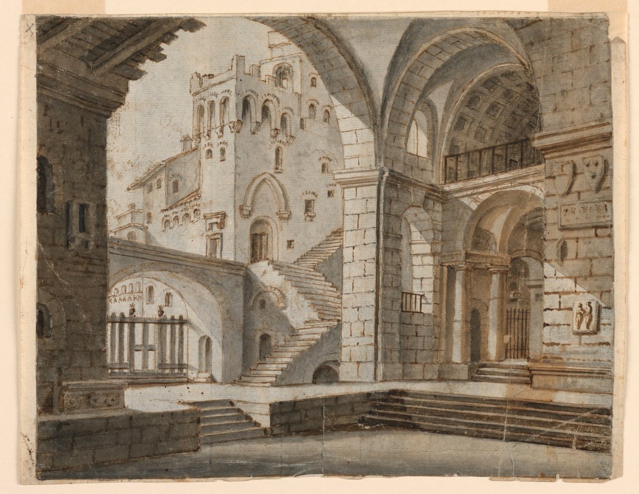 Stage Design: Court in Gothic Castle by Unknown artist