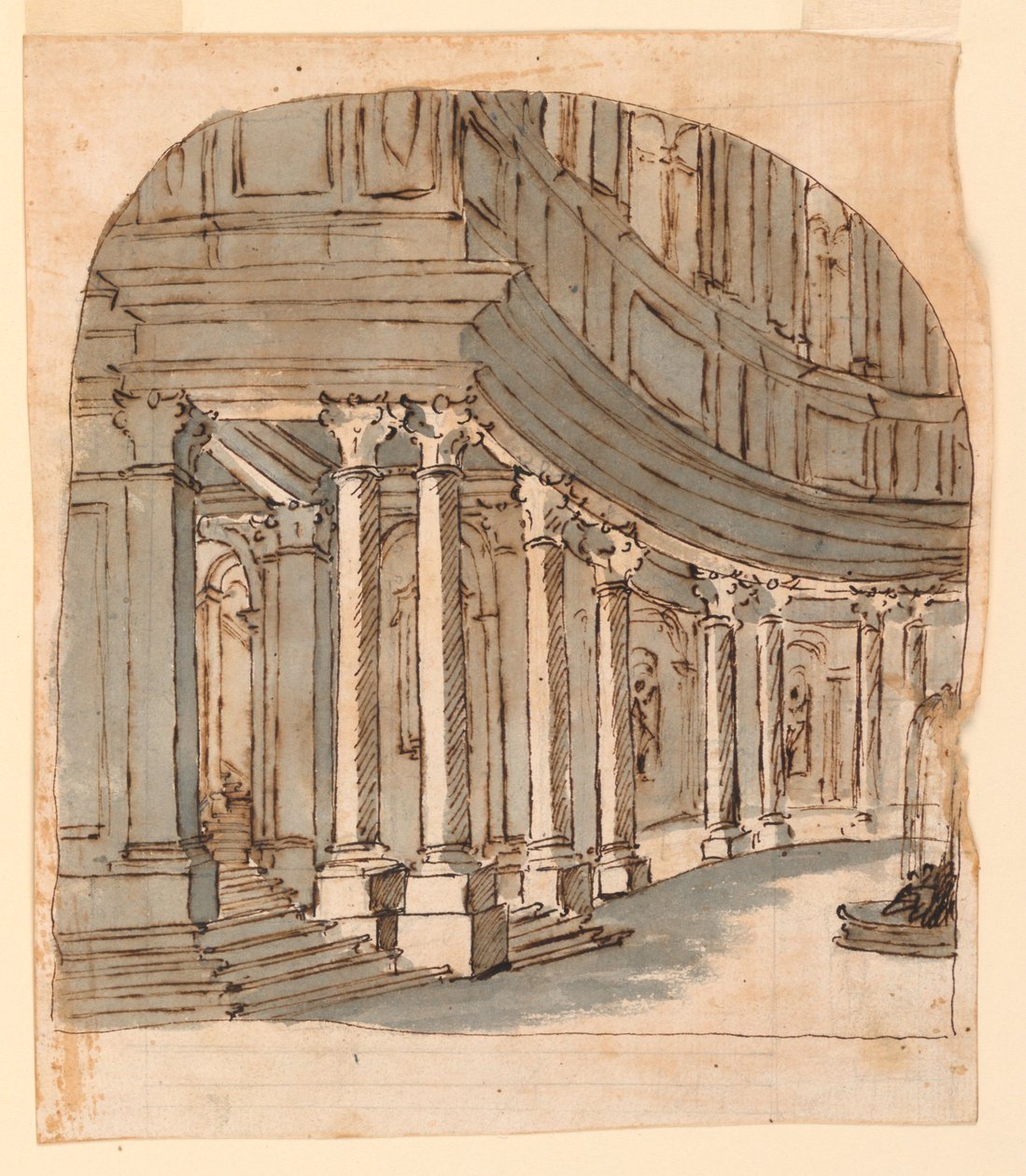 Stage Design: Curving Portico by Unknown artist