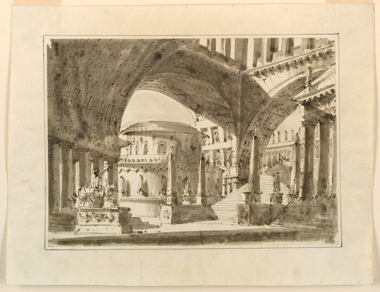 Stage Design, Group of Buildings by Unknown artist